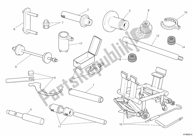 All parts for the Workshop Service Tools, Frame of the Ducati Multistrada 1200 S Touring USA 2010
